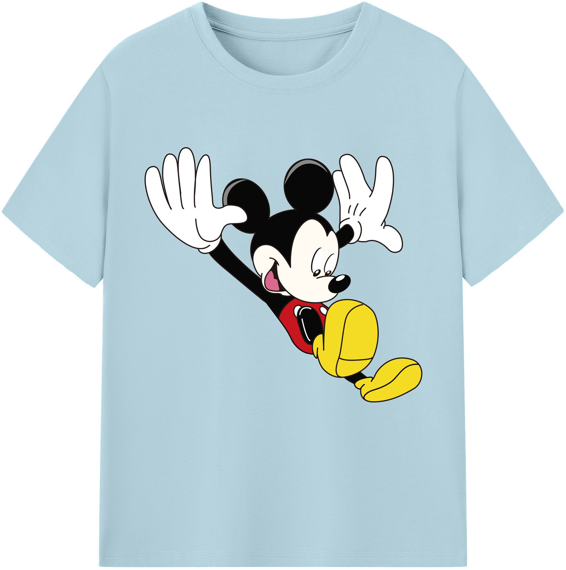 （画像用） ミッキーマウス Mickey Mouse 綿100％半袖Tシャツ（フロントプリント）